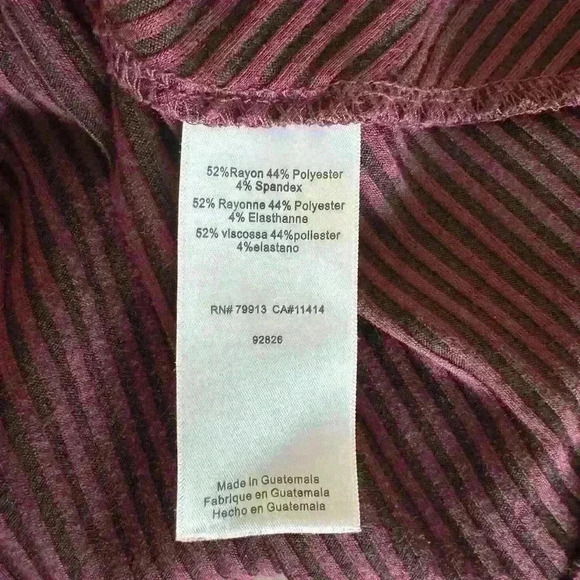 Motherhood Maternity Peplum Ribbed Top | Size Small | Bell Sleeves | Burgundy - Picture 4 of 5